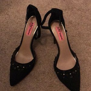 Betsey Johnson black heels. Size 8.5.